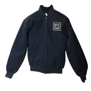 Red Kap Great Wolf Lodge Black Quilted Bomber Jacket JT38BK Small Mens